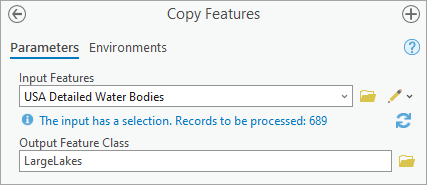 Copy Features tool parameters