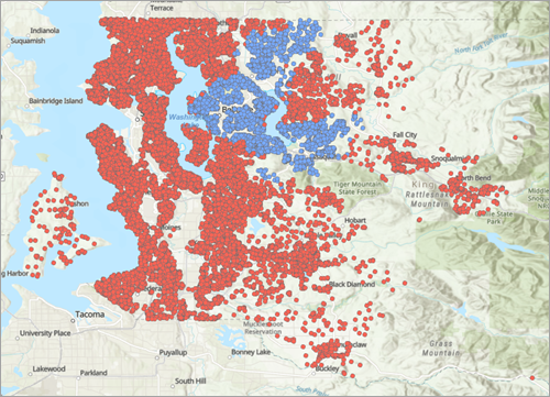 Spatially Constrained Multivariate Clustering tool results