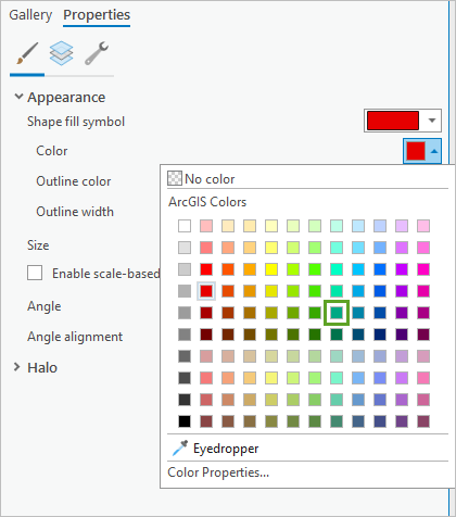 Malachite Green in the color picker