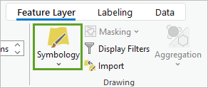 Symbology in the Drawing group on the Feature Layer tab