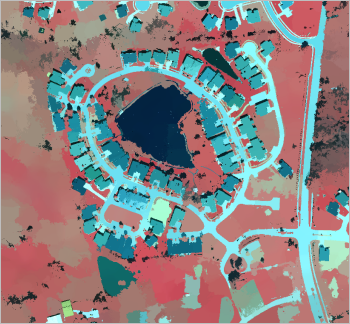 impervious spectral imagery calculate arcgis segmentation segmented