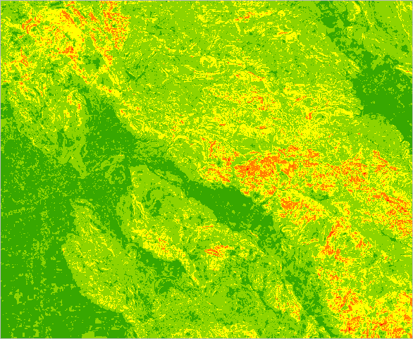 Landslide risk layer