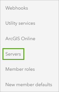 Servers tab