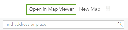 Click Open in Map Viewer.