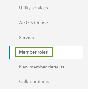 Member roles tab
