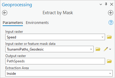 Extract by Mask parameters