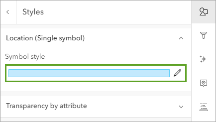 Symbol style menu