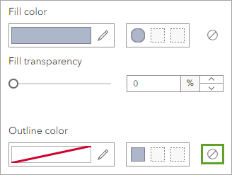 Outline color set to No color