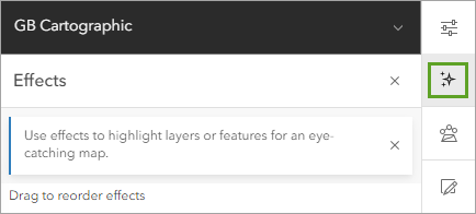 Effects button on the Settings toolbar