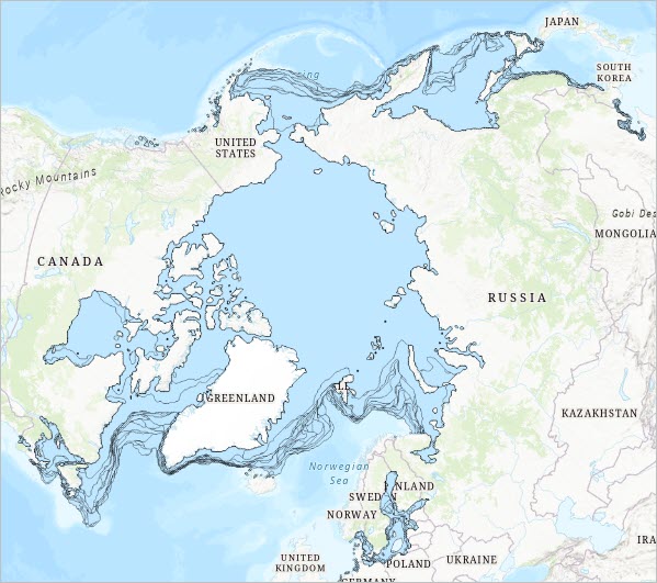 Map with new projection