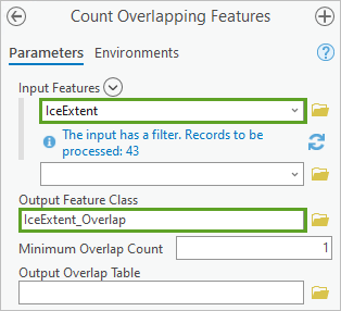 Count Overlapping Features tool