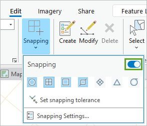 دکمه و منوی snapping دکمه و منوی snapping