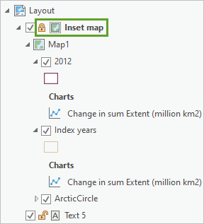 Inset map in the Contents pane