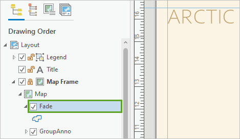 Fade layer in the Contents pane