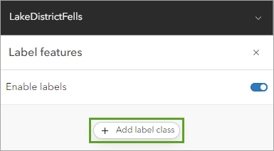 Add label class button