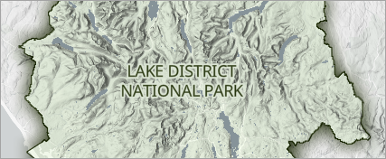 LAKE DISTRICT NATIONAL PARK label on the map