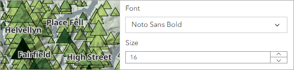 Font settings