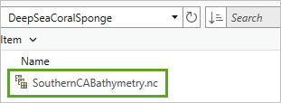 SouthernCABathymetry.nc file selected in the Input netCDF File window