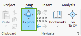 Explore in the Navigate group on the Map tab
