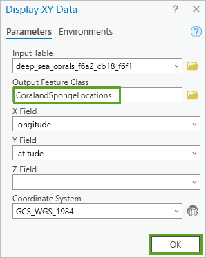 Display XY Data pane