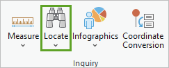 Locate in the Inquiry group on the Map tab.