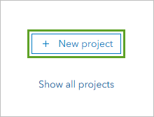 New project button