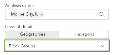 Block Groups option