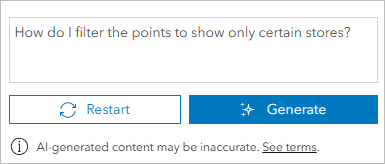 Prompt with question about how to filter points
