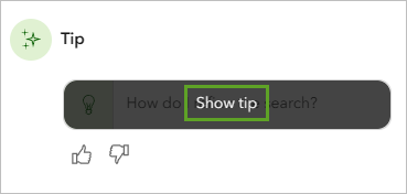Show tip button