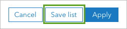 Save list button