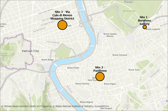 Choose the best site for a gourmet food hall | Learn ArcGIS