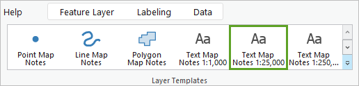 Text Map Notes 1:25,000 option