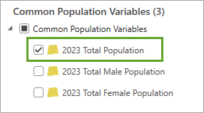 2022 Total Population variable