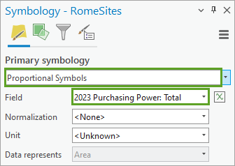 Primary symbology and Field parameters