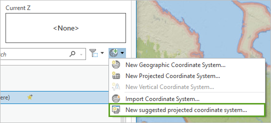 New suggested projected coordinate system