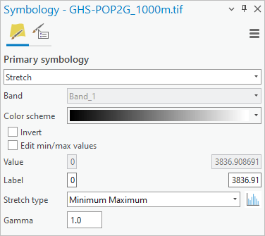 Stretch type parameter set to Minimum Maximum