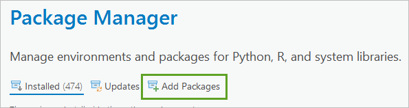 Click Add Packages.