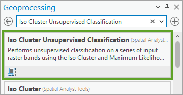 Iso Cluster tool search results