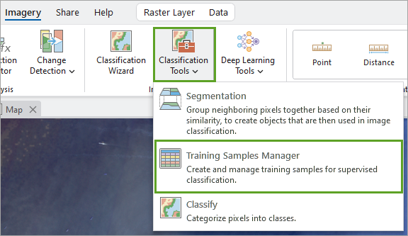 Classification Tools drop-down menu