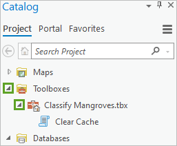 Expand the Classify Mangroves toolbox.