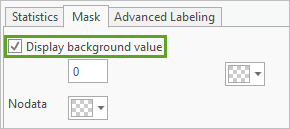 Display background value option