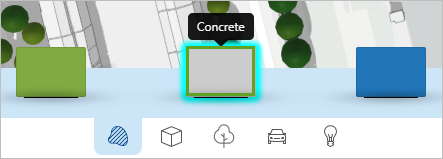 Button for adding concrete