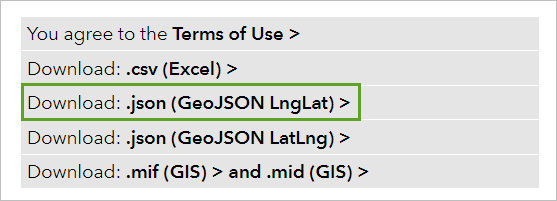 GeoJSON file to download