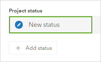 Adding a new project status