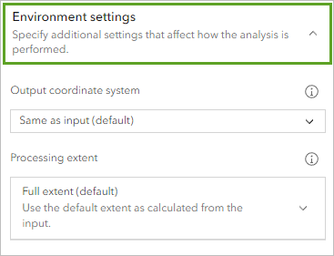 Environment settings