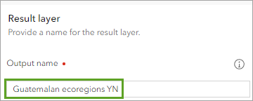 Result layer name