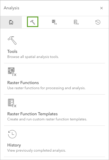 Tools option