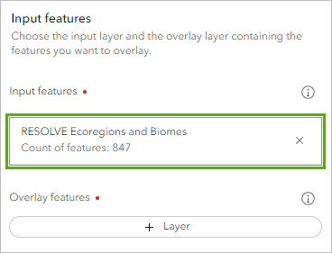 Input features parameter updated