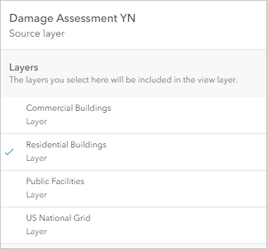 Residential Buildings is the only layer selected