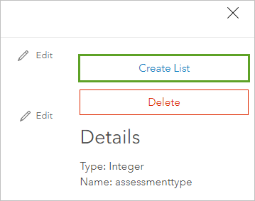 Create List button